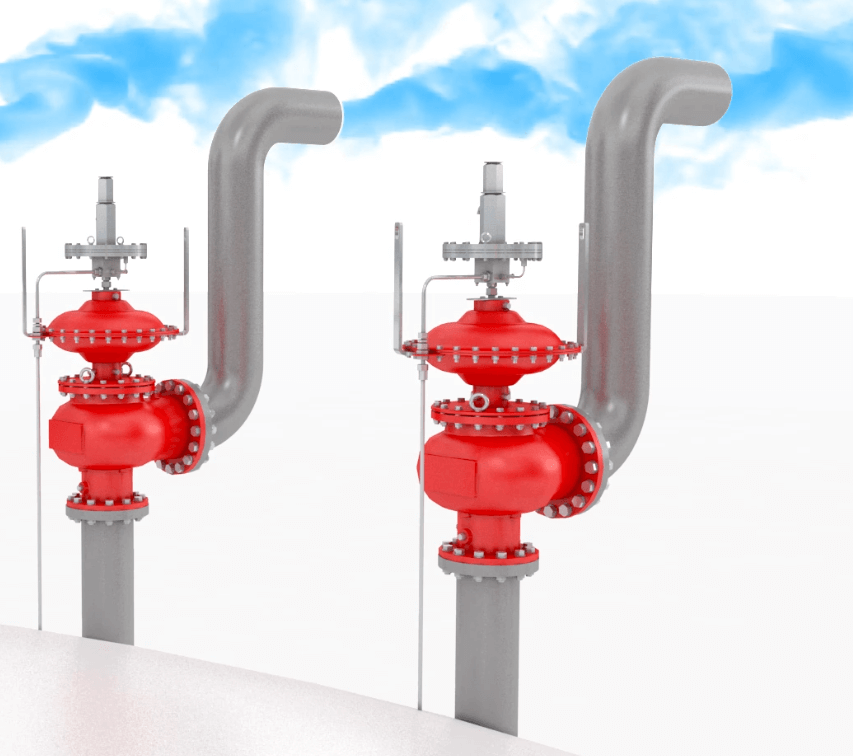 PROTEGO pilot valve with blow-off pipe