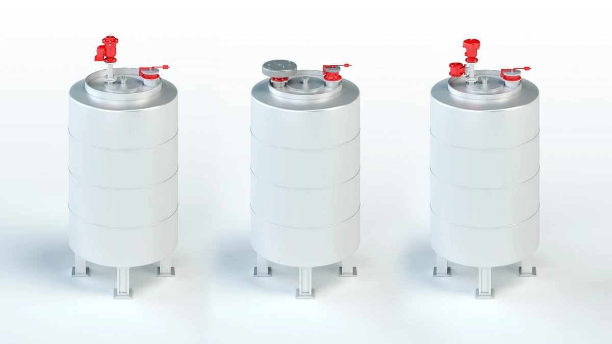 Lagertanks mit PROTEGO®-Armaturen zum Schutz vor Alkohol.