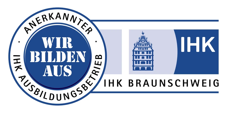IHK Braunschweig certification logo, recognizing the company's commitment to quality vocational training and education.