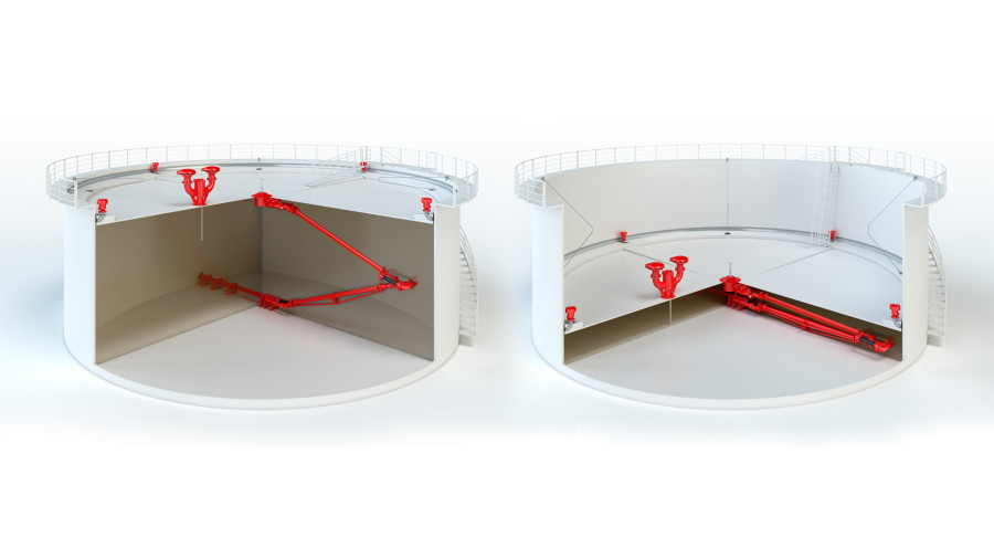 PROTEGO floating roof drainage system 